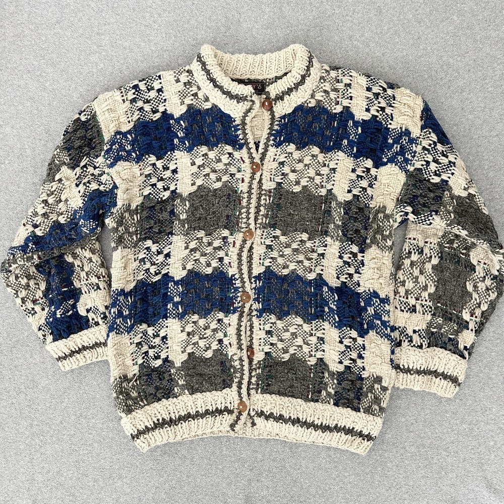 Fabys Sweater Womens Large Chunky Heavy Cardigan Grunge 90s Indie Cozy‎ Whimsy